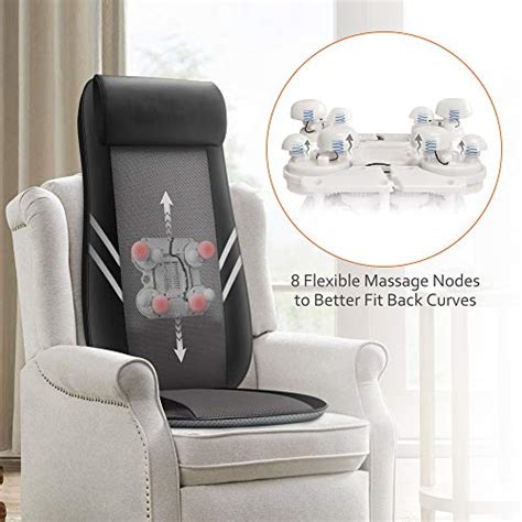 Snailax Back Massager With Heat Rolling Kneading Seat Massager With Heat Massage Chair Pad