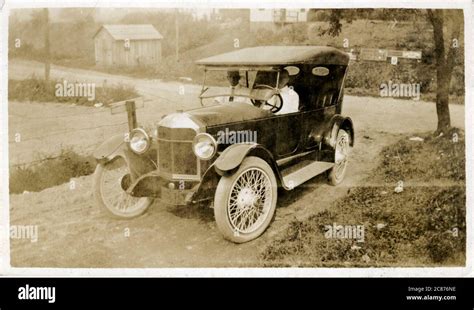 Vintage Car Awaiting Identification 1920s Stock Photo Alamy