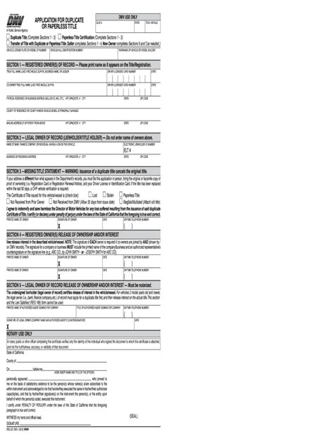 Dmv Release Of Liability Printable Form