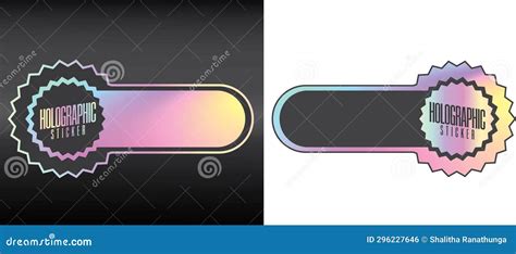 Holographic Stickers Hologram Labels Of Different Shapes Stock Vector