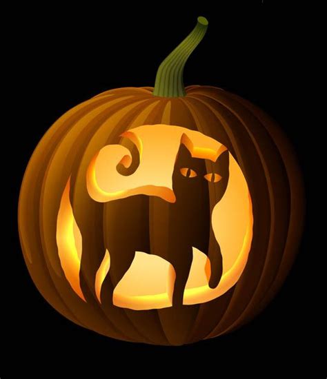 Printable Cat Pumpkin Carving