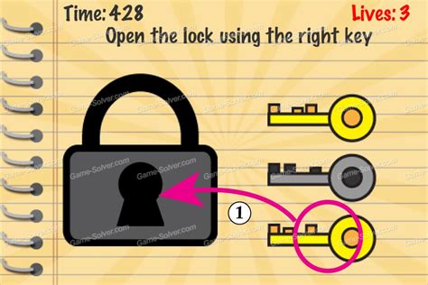 Impossible Test Open The Lock Using The Right Key Game