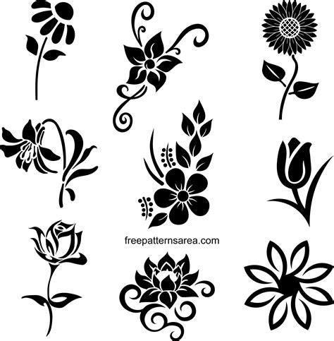 Flower Pattern Stencil