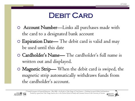 Ppt Checking Account And Debit Card Simulation Powerpoint Presentation