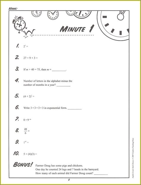 Sixth Grade Grade Six Math Worksheets Worksheet Resume Examples