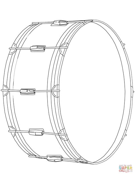 Drum Coloring Page Free Printable Coloring Pages