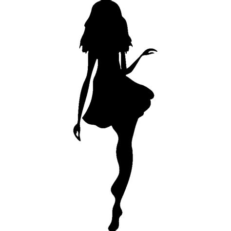 Silhouette Fashion Woman Sticker Drawing Model Clipart Png Download