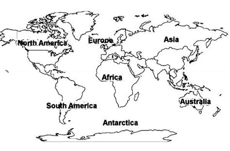 Printable 7 Continents Coloring Page Coloring Pages