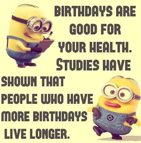Despicable me cute minion pictures with captions.enjoy reading inspirational minions quotes. Birthday Funny Minion Quote Pictures, Photos, and Images ...