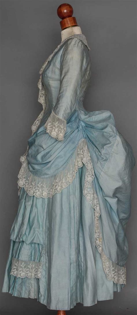 Two Young Ladies Bustle Dresses 1880