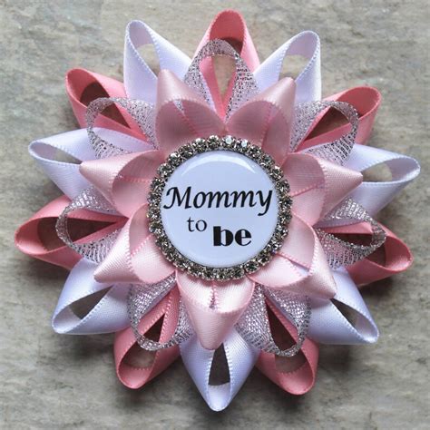 Baby Shower Corsages Mommy To Be Pin Grandma To Be Ribbon Etsy