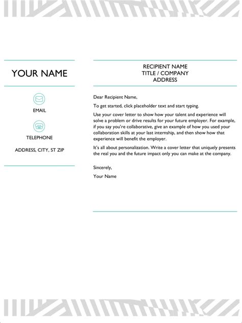 As a cover letter template in word, it's easy to use. 13 Free Cover Letter Templates For Microsoft Word Docx And ...