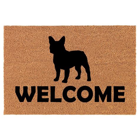 Welcome French Bulldog Coir Doormat Door Mat Entry Mat Etsy