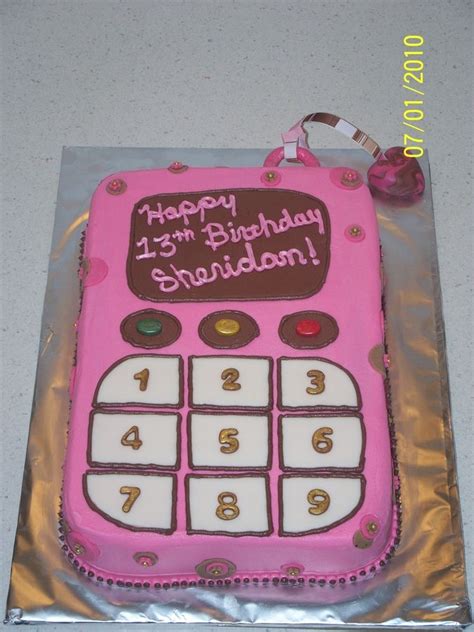 Cell Phone — Birthday Cakes 13 Birthday Cake Hello Kitty Cake Girl