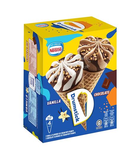 Nestle Vanilla Chocolate Drumstick Ice Cream 4x110ml