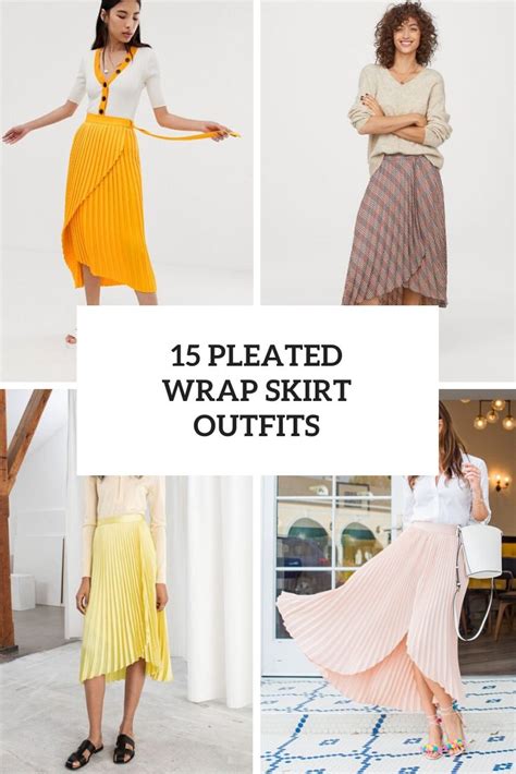 15 Outfits With Pleated Wrap Skirts Styleoholic