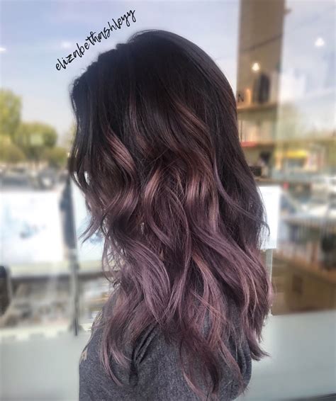 Balayage Black And Lavender Hair Hair Style Lookbook For Trends