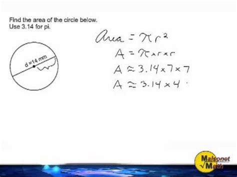 The diameter of a circle is any straight line segment that passes through the center of a circle with its endpoints in the circle. Calculate The Area Of A Circle When Given Diameter - YouTube