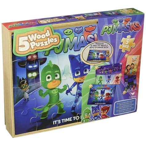 Pj Masks 5 Wood Puzzle Pack