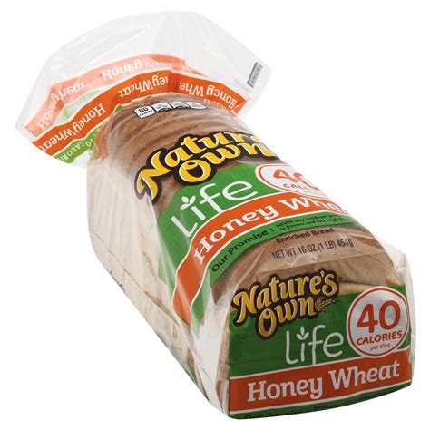 Natures Own Natures Own Life 40 Calorie Honey Wheat Enriched Bread