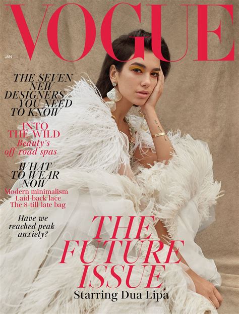 Dua Lipa Is The Elegant Cover Star Of Vogue Uk January 2019