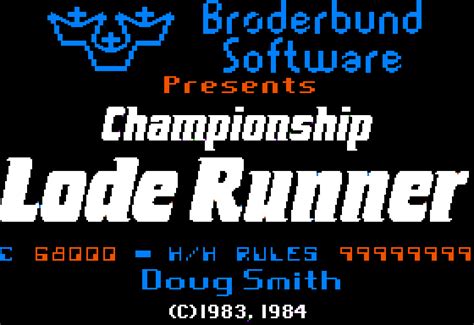 Championship Lode Runner Screenshots For Apple Ii Mobygames