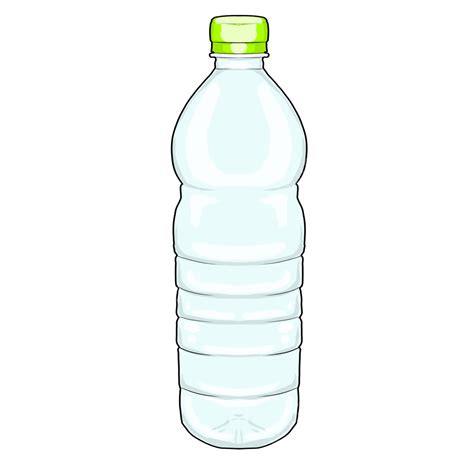 Plastic Bottles White Transparent Plastic Bottle Cartoon Illustration Plastic Bottle Design