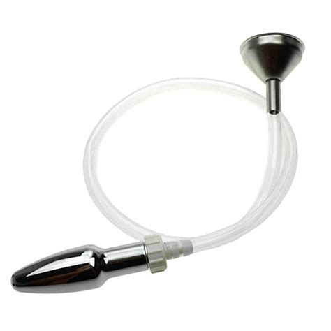 Stainless Steel Ass Funnel With Hollow Anal Butt Plugenema Anal