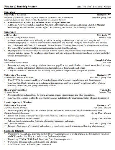 Free 15 Banking Resume Samples In Ms Word Psd Ai Publisher