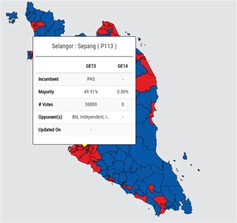 Select a state for detailed results, and select the senate, house or governor tabs to view those races. Map Of Malaysia Election - Maps of the World