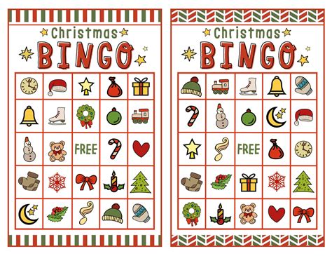 Printable Christmas Bingo Cards Free 653