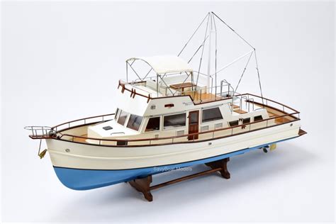 Grand Banks 42 Yacht Handmade Wooden Boat Model 38 Rc Etsy
