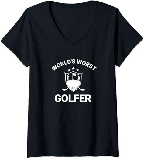 Womens Worlds Worst Golfer Funny Golf Shirts And Golf