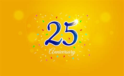 Feliz 25 Aniversario De Fondo Vector Premium