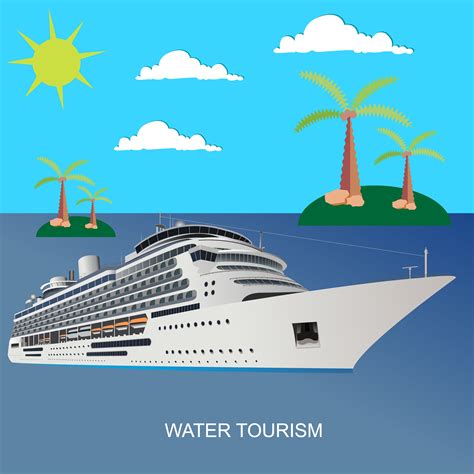 Cruise Ship Boat Vector Pre Designed Illustrator Graphics