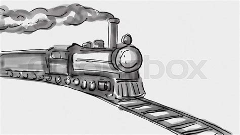 Steam Locomotive Train Watercolor 2d Animation Stock Video Colourbox
