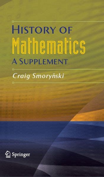 History Of Mathematics Ebook Pdf Von Craig Smorynski Portofrei Bei