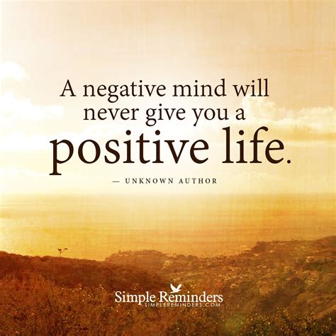 Positive Mind Positive Life By Unknown Author Positive Quotes For