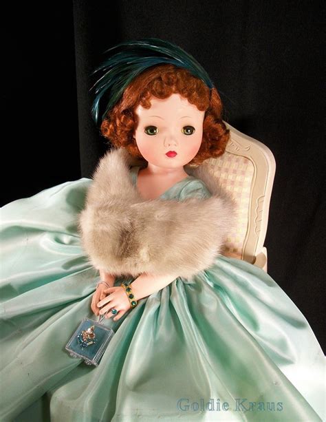 Cissy S Iconic Aqua Taffeta Cocktail Dress Old Dolls Antique Dolls Vintage Madame Alexander