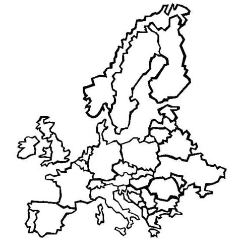 Desenhos De Mapa Da Europa 6 Para Colorir E Imprimir ColorirOnline Com