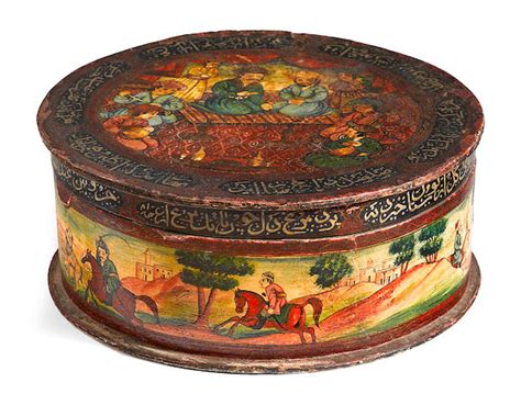 bonhams a persian papier mâché covered box 19th century