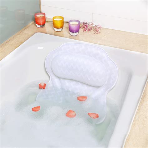 Hot Tub Bath Pillow For Bathtub With Strong Suction Cups Extra Large Size Pillow Bath Cushion