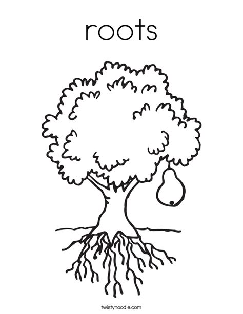 Keywords:trees, tree, on our website, we offer you a wide selection of coloring pages, pictures, photographs and handicrafts. roots Coloring Page - Twisty Noodle