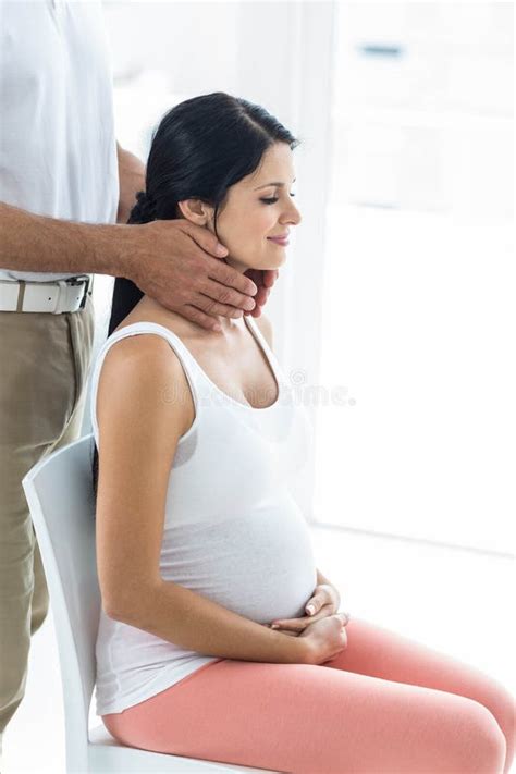 Pregnant Woman Receiving A Spa Treatment From Masseur Stock Image Image Of Leisure Abdomen