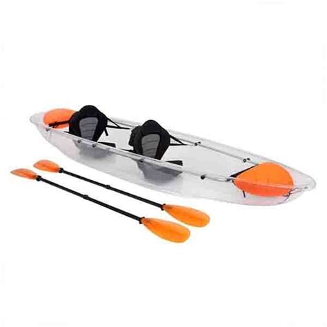 Transparent Double Pedal Kayak Aluminum Alloy Frame Fishing Glass