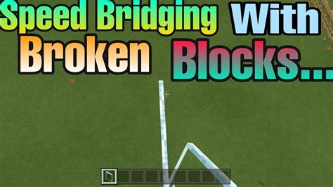 Speed Bridging With The Most Broken Blocks Minecraft Bedrock Youtube