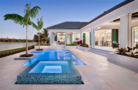 Elegant Home Located In Naples Florida Pools Backyard Inground