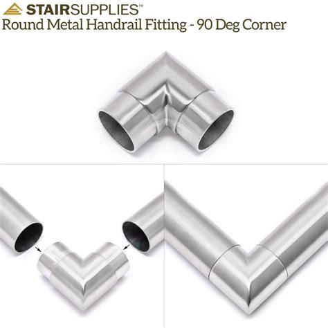 Check spelling or type a new query. 2" Round Metal Handrail - 90 Degree Corner - StairSupplies™