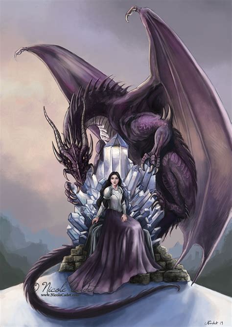 Dragon Queen By Nicole Cadet Fantasy Artist Fantasy Illustration