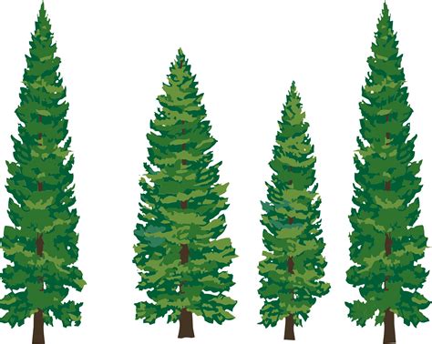 Row Of Pine Trees Clip Art